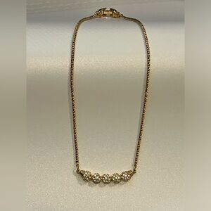 Swarovski Crystal Gold Tone Necklace